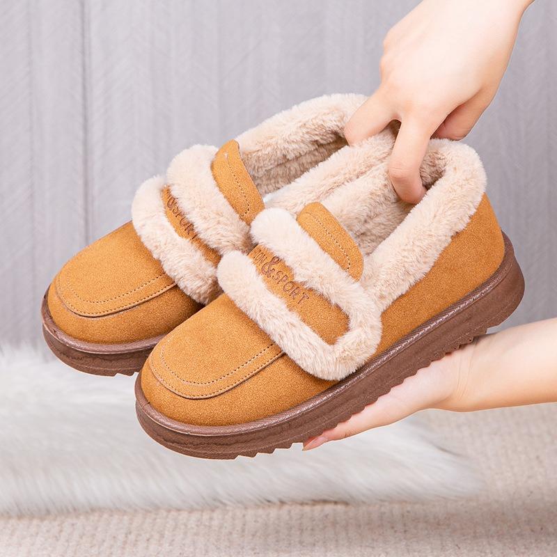 Winter new velvet thickened shoes soft-soled non-slip snow boots Beijing cloth shoes women's warm and comfortable cotton shoes