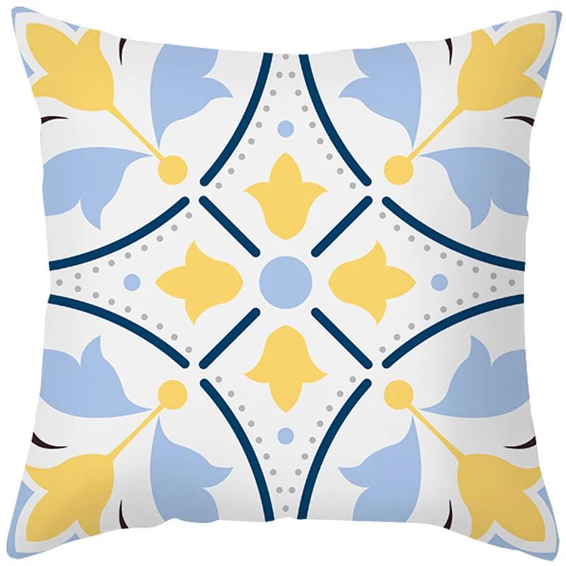 Peach Skin Hug Pillowcase Nordic Simple Color Pattern Sofa Cushion Cover Office Cushion Pillow Case To Customize