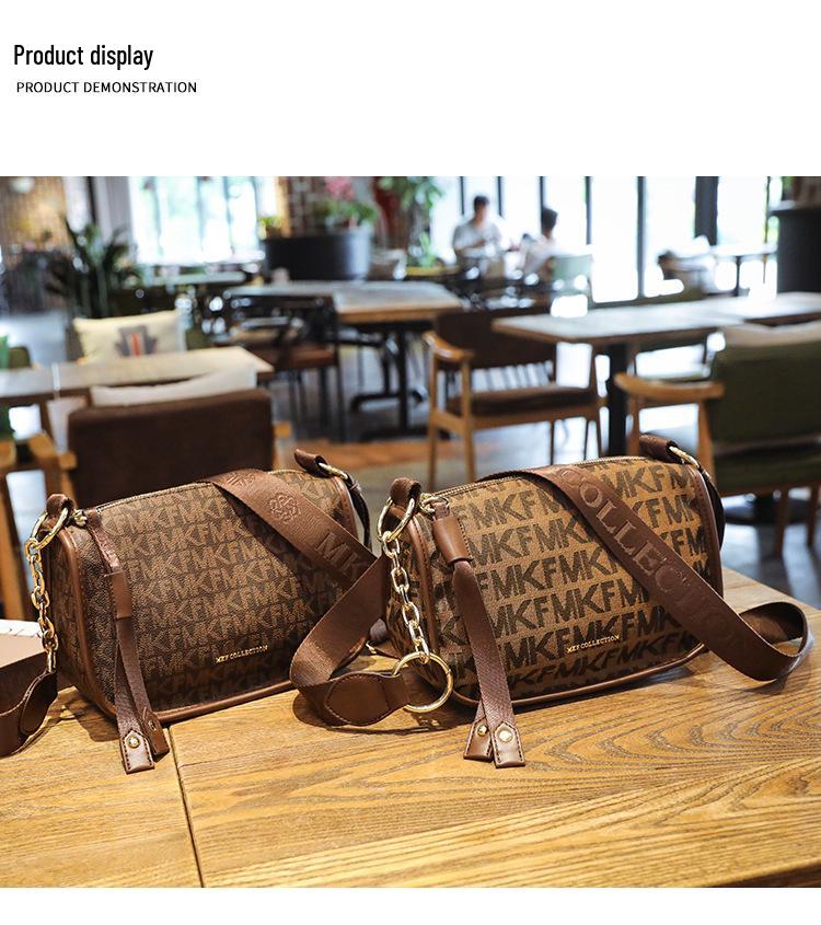 2023 MK F Pillow Women's Crossbody Shoulder Bag with Wide Strap & Tassels