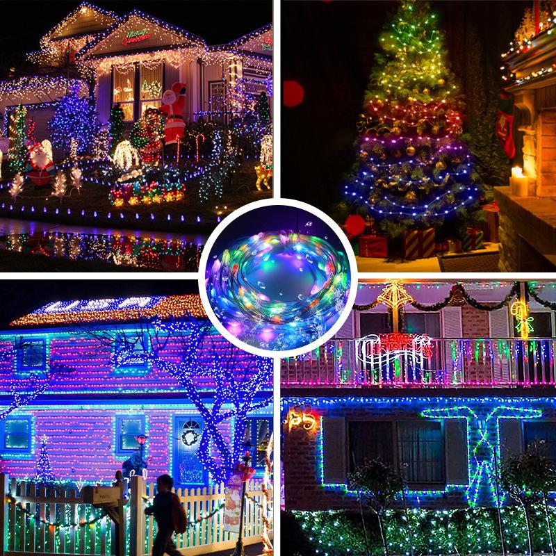 2-30M RGBIC String Lights Smart APP Control DIY Custom WS2812B Waterproof Festoon for Christmas Tree Room Curtain Decor Garland
