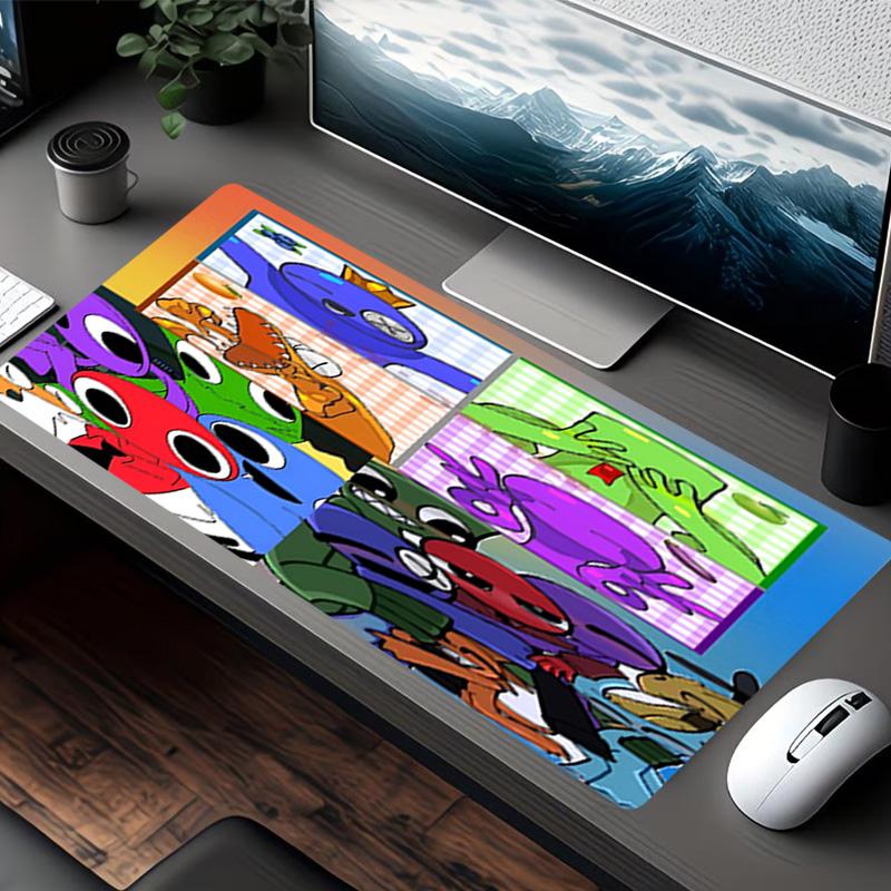 Game Rainbow Friends Print Mouse Pad, for Keyboard Pad Laptop PC Mat for Office Home Use, Desk Decor, Perfect Birthday Gift for Gamers