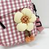 Plaid small square bag, new women's bag, fashionable and sweet shoulder messenger bag.