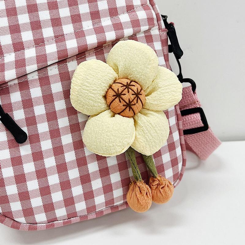 Plaid Small Square Bag, New Women's Bag, Fashionable and Sweet Shoulder Messenger Bag.