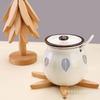 Hot Dish Wooden Tripod Decoration Foldable Tree Stand Anti-scalding Heat-resistant Table Mat Wooden Placemat Basin Kitchen Tool