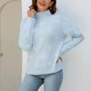 Women's Fashion Chenille Love Sweater Autumn And Winter Half Turtleneck Loose Knitted Sweater