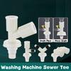 Washing Machine Drainage Connector Drain Pipe Three-way Washbasin Sewer Tee Sink Floor Drain Hose Y-type Bifurcated Three-head