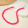 Cross Border Summer Fresh Colorful Bead Necklace for Women's Seaside Vacation Fashion Dopamine Transparent Bead Matching Necklace