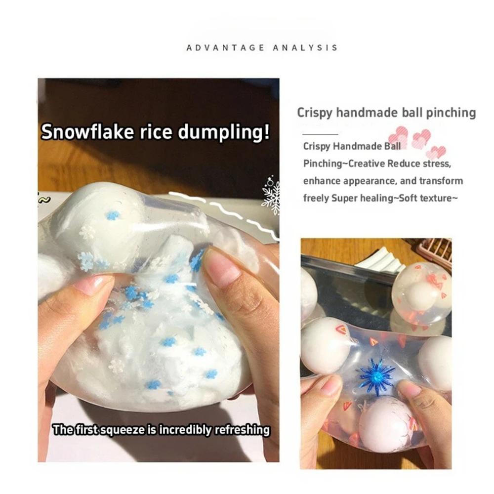 Creative Rice Dumpling Crispy Leather Ball Can Be Crushed Three Times Small Ball Giant Decompression Hand Ball Venting Toys M