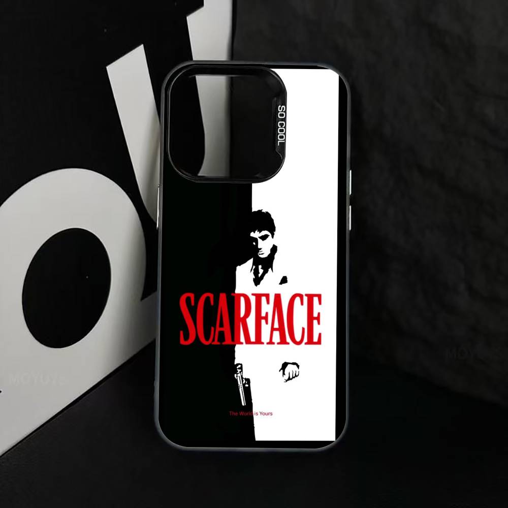 

S-Scarface T-Tony Phone Case For iPhone 17,16,15,14,13,12,11 Plus,Pro Max,XS,Colorful Silver Black Cover iPhone14Pro
