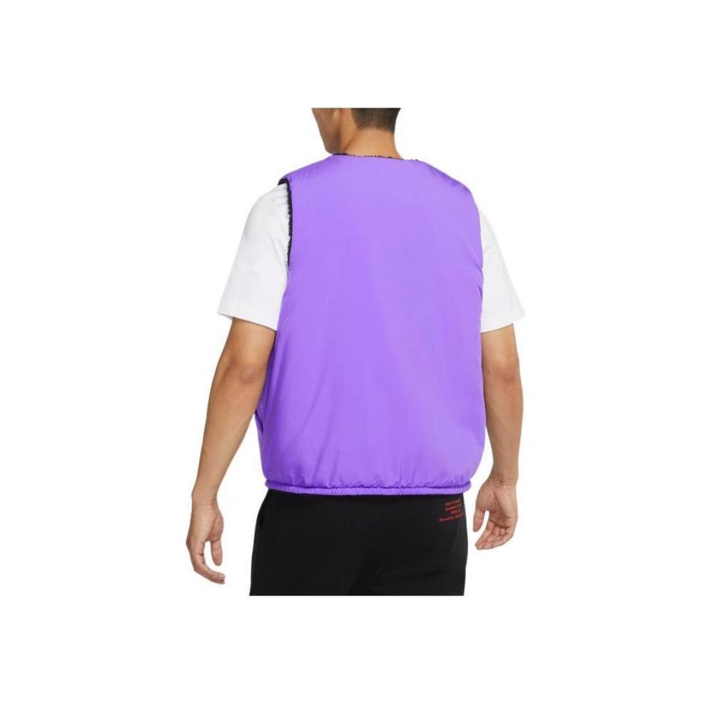 Nike Reversible Fleece Vest With Logo Print And Pocket Detail Men Vest Purple DQ4879-010