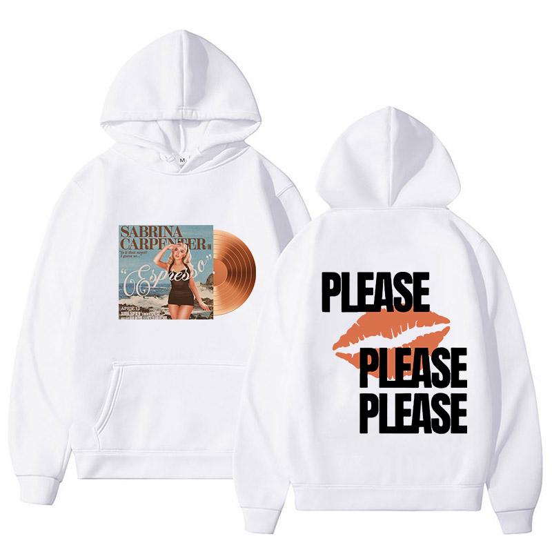 Sabrina Carpenter Hoodie Men Please Please Please Sweatshirts Letter Printing Hoodies Fleece Pullovers Streetwear