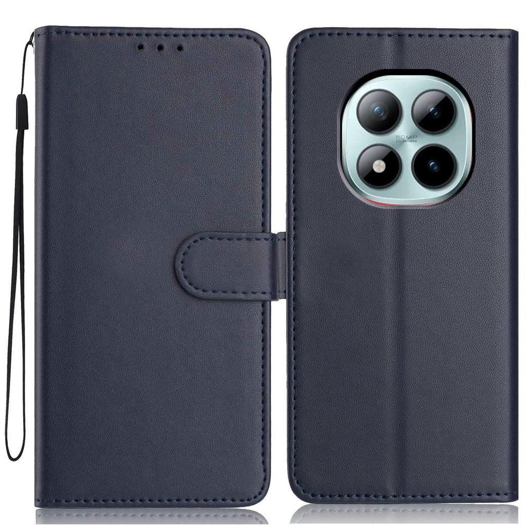 Dla Xiaomi Poco M8 Pro 5G/Redmi Note 15 Pro+ 5G (Światowy) Etui portfelowe z paskiem/Wiele przegródek na karty Jednokolorowe Skórzane Etui z podstawką na telefon