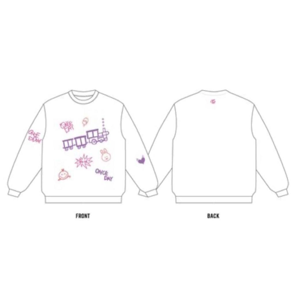 [USED] TWICE ONCE DAY 2022 Man To Man Sweatshirt, Size M