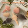 Special Shape Christmas Balls 6PCS Flocking Mocha Xmas Decorative Hanging Ornaments Party Christmas Spheres Pendant Set