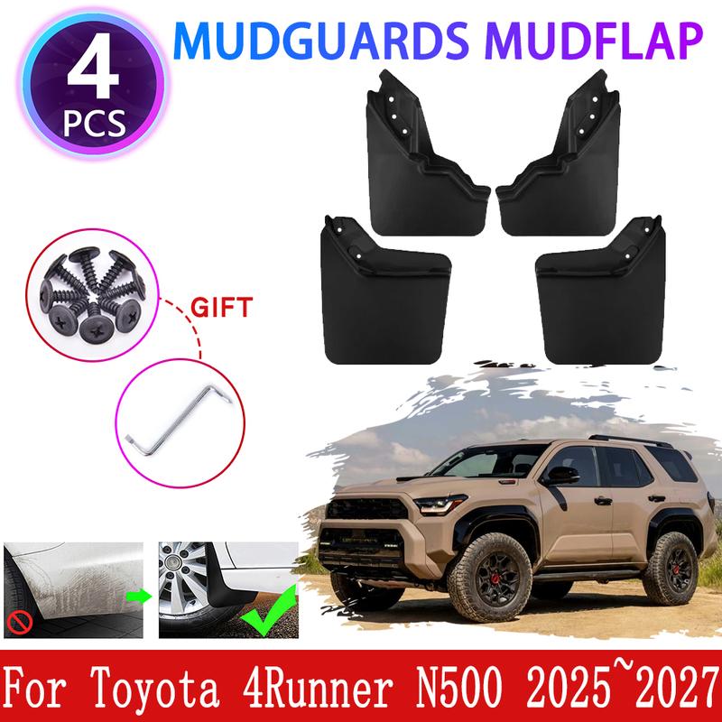 For Toyota 4Runner N500 Accessories 2025 2026 2027 Car Front Rear Wheel Mudguard Mudflap Anti-slip Fender Mud Flaps Guard Cover