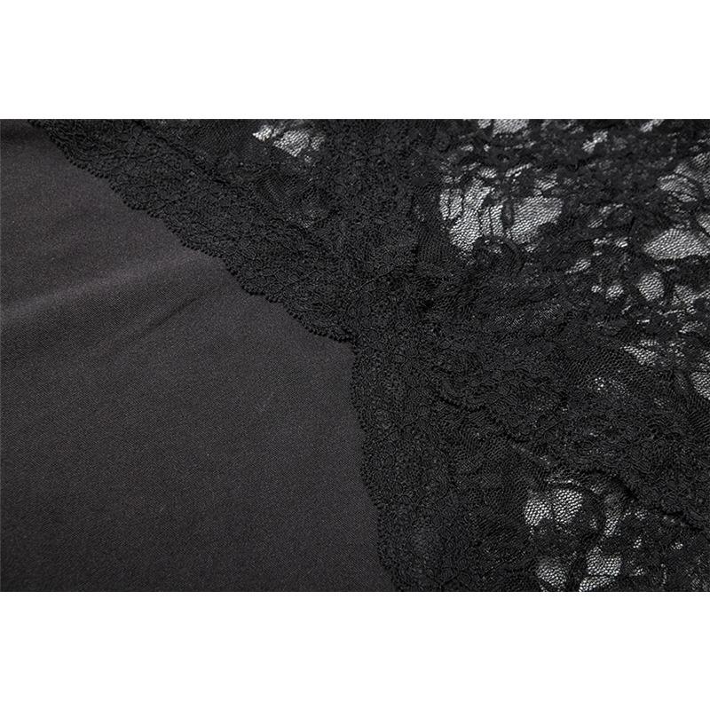 Ladies Spice Street Irregular Design Lace Patchwork See-through Backless Dress