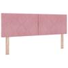 Box Spring Bed with Mattress and Headboard Pink 140 X 200 Cm Velvet