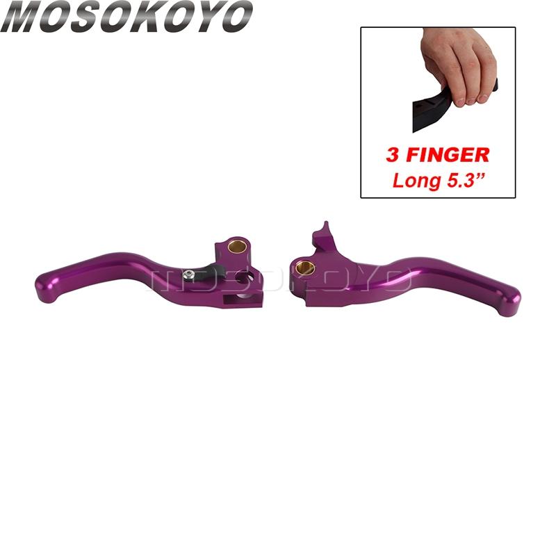 3-Finger Kurzer Bremskupplungshebel Schalthebel CNC-Aluminium Bremssteuerung für Harley Sportster 883 1200 XLH XL Custom Roadster