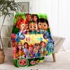 Custom Name Cocomelon Theme Printed Blanket - Perfect for Couch, Bed, Travel & Outdoor Use | Machine Washable, Cozy & Durable.