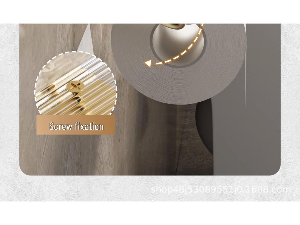 Acrylic Tissue Holder: Punch-Free Wall-Mounted Bathroom Paper Dispenser