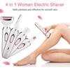 Electric Razor for Women,Hair Trimmer for Face Nose Eyebrow Beard Mustache Arm Leg Armpit Bikini,Painless Rechargeable Portable 4 in 1 Womens Body