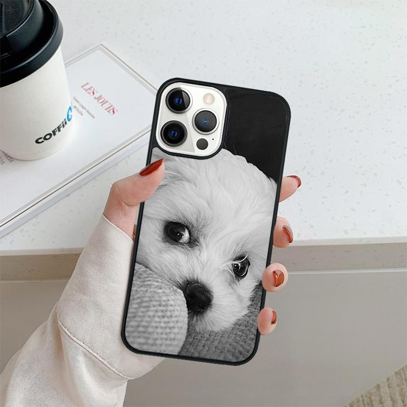Maltese Dog Puppy Cute Phone Case For iPhone 17 Air 16 pro max 15 14 plus 12 13 Shell Cover coque