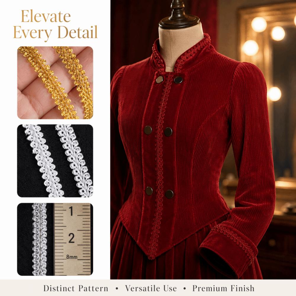 Centipede Design Herringbone Lace Trim Garment Accessory Lace  Garment Bound Work