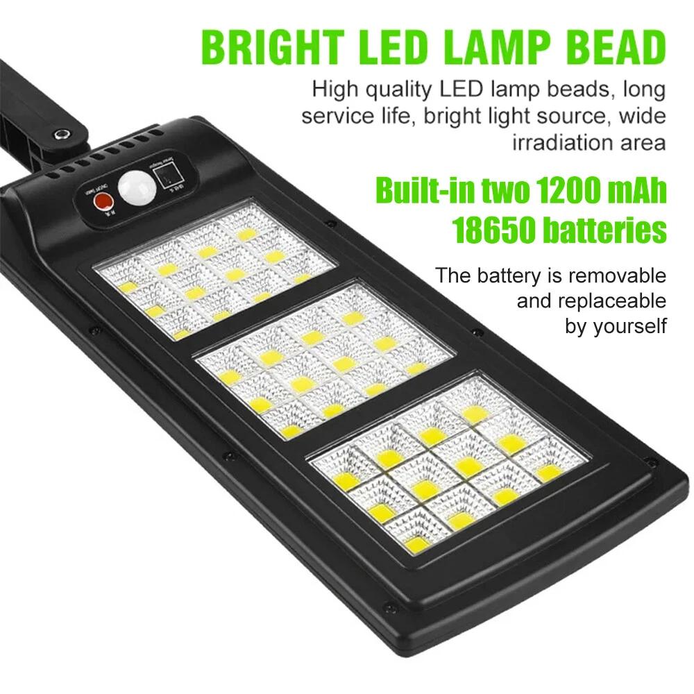 Solar Light Commercial LED Outdoor Dusk To Dawn Solar Street Light Road Area Lamp Waterproof Garden Terrace Garage Door
