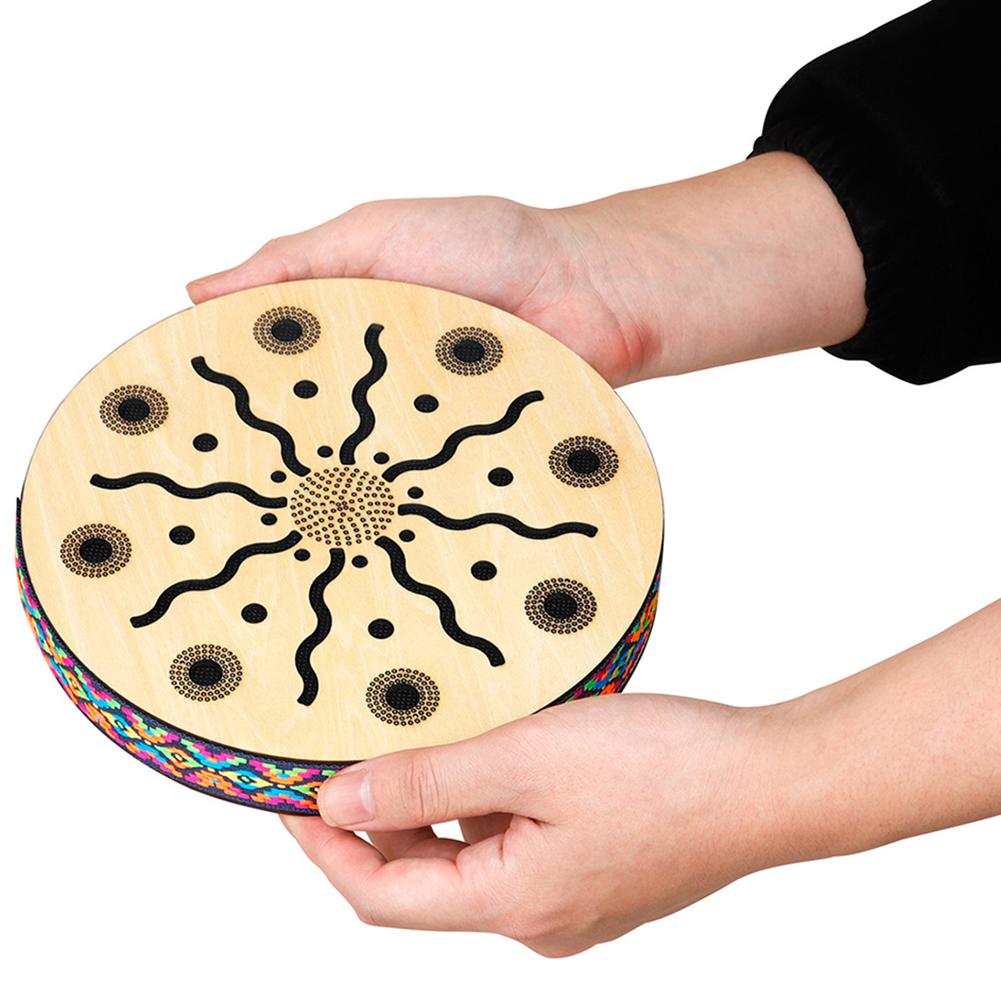 

8-дюймовый портативный ручной барабан, водный звук, морской барабан, звуковая терапия, расслабляющий барабан, этнический ударный инструмент