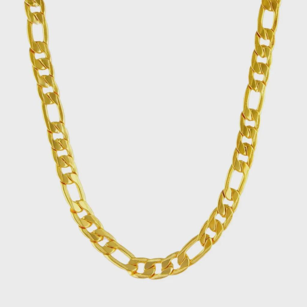 Men's Alloy Gold-Tone Necklace – Bold, Durable, Street Style Accessory
