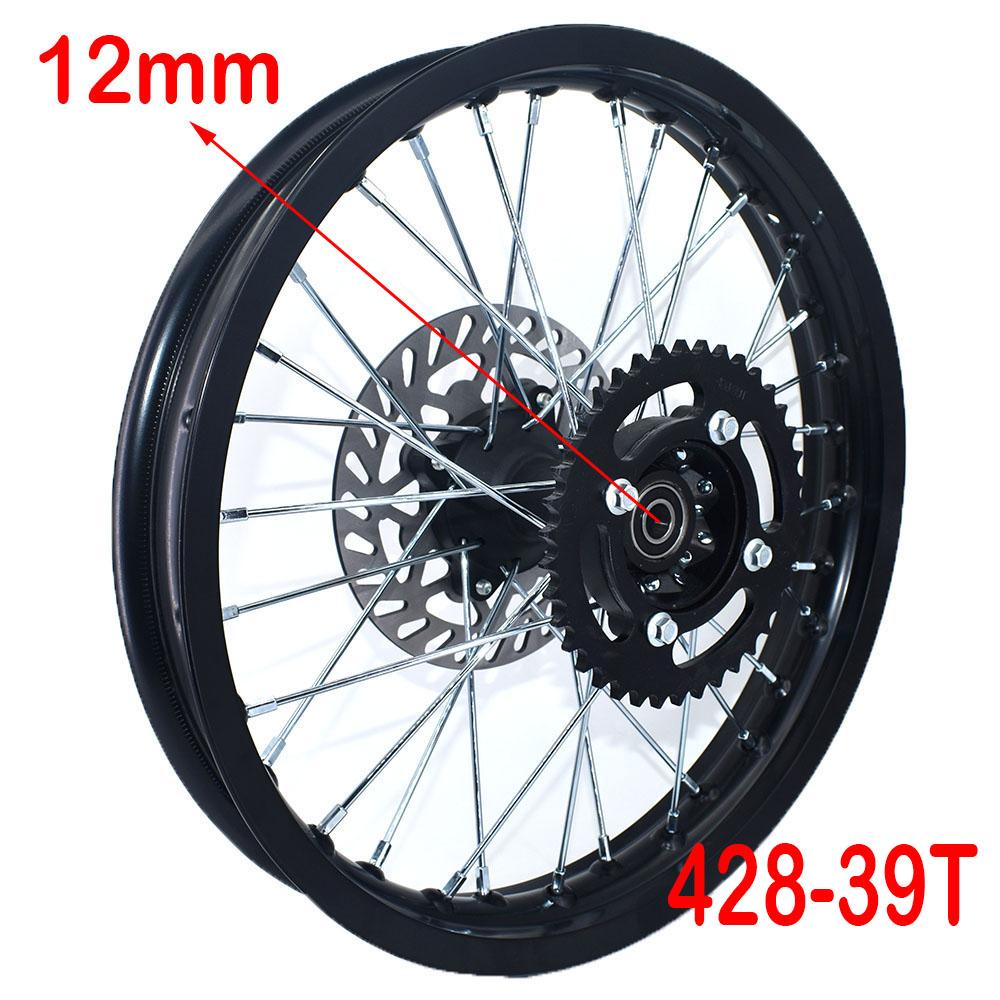 Rear Rims Aluminum Alloy 1.85X16" Inch Disc Plate Wheel with Disc Brake&sprocket for KLX CRF Kayo Apollo BSE Pit Bike Dit Bike