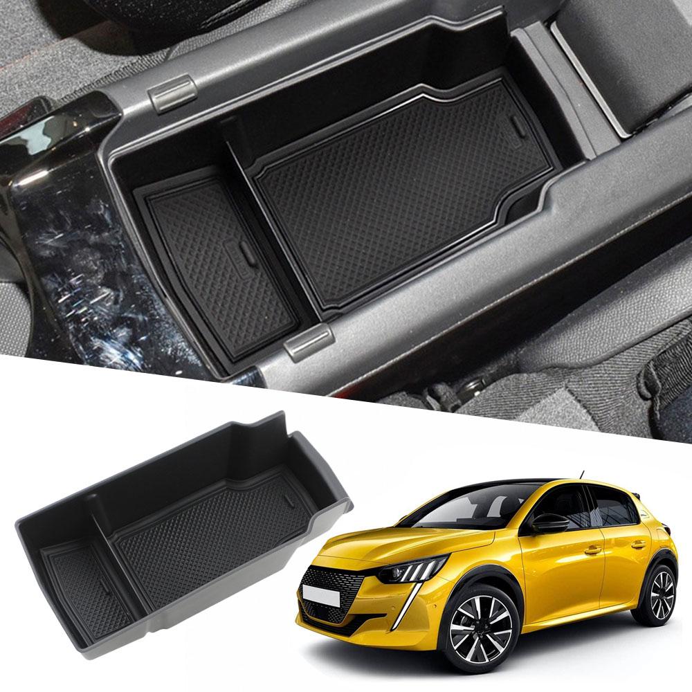 Car Center Console Armrest Storage Box for Peugeot 208 E208 2020-2024 ABS Interior Upgrade Accessories Organizer Tray