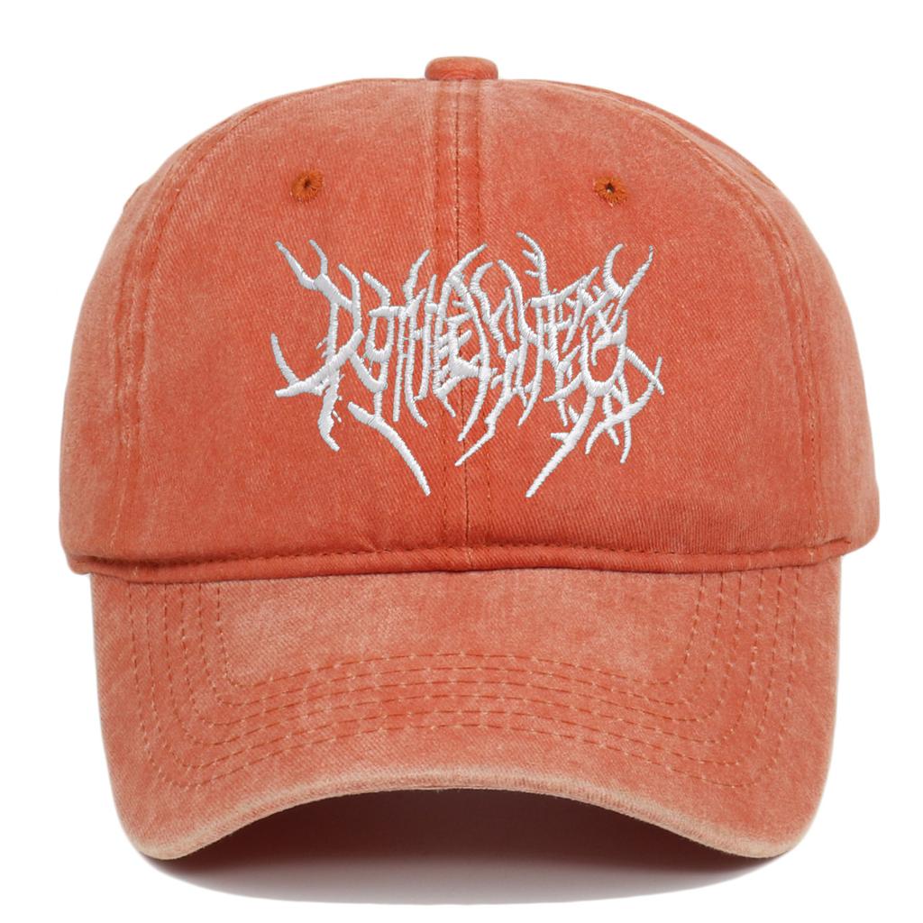 Visors Embroidery Baseball Caps Adjustable Gothic Street Punk Distressed Faded Cap Hip-hop Sunscreen Hats