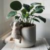 Creative Elephant Statue Hanging Planter Pot Decor for Garden Balcony Fence Patio Home Ornament