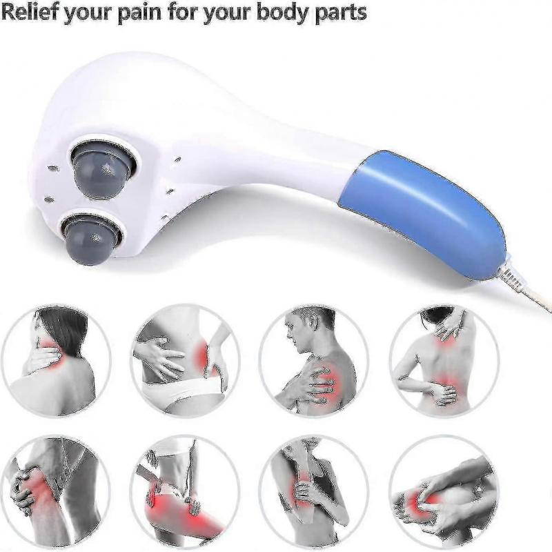 Electric Back Massager , Handheld Massagers Double Head Deep Tissue Percussion Massages For Full Body Massage For Neck, Shoulder, Head, Foot, Leg, Val