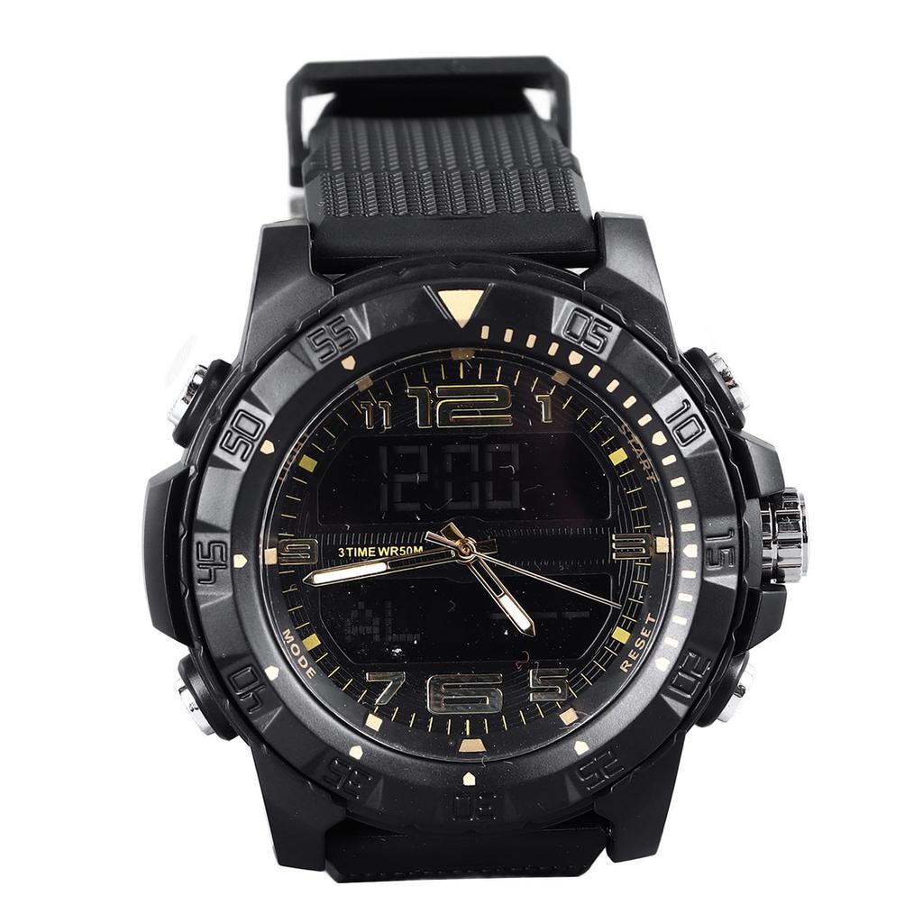 Men Analog Digital Chronograph Watch Water Resistant 1 24 Hour Format Stopwatch Large Face LED Backlight Sports Wrist
