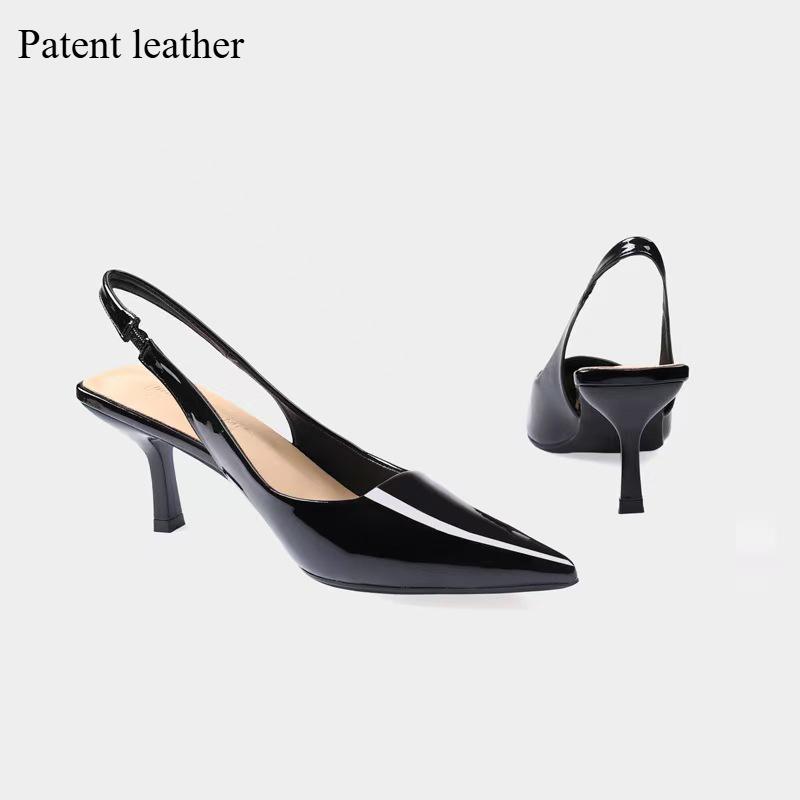 Zapatos de Mujer Franceses para Desplazamiento Stiletto Puntiagudos Boca Baja Nicho Sandalias de Tacón Alto