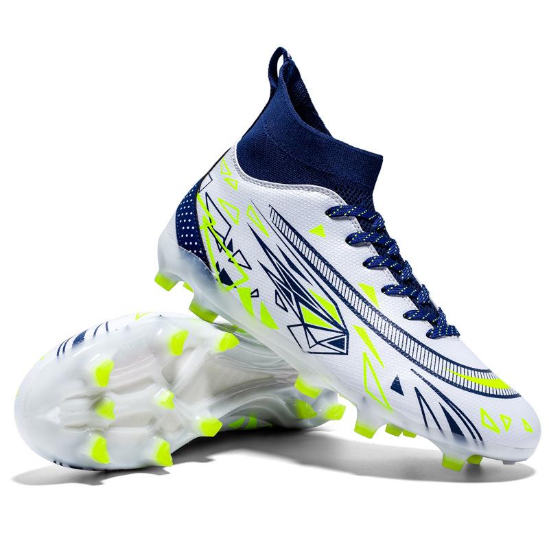 High-Top Football Shoes Tf Broken Nails Artificial Turf Ag Nails Leather Feet Men And Women Children And Adolescents Training Shoes