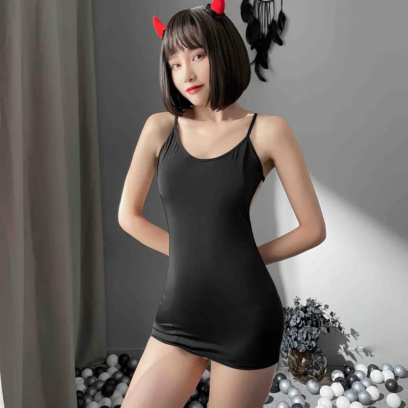 Sexy Backless Babydoll Dress Erotic Suspender Short Skirt Temptation Sleepwear Flirting Costumes Women Porno Sex Adult Pajamas