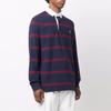 Polo Ralph Lauren Logo Embroidered Striped Long Sleeve Polo Shirt Men Tops Deep-Purple 710852747-001