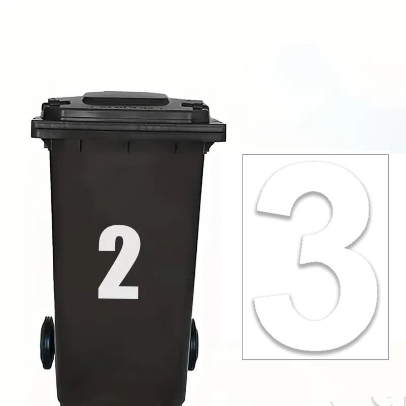 Samolepicí štítky na popelnice Nálepka s číslem popelnice Odolný venkovní štítek Nálepky s číslem popelnice do garáže Odolné proti povětrnostním vlivům