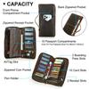 CONTACT'S Genuine Leather Men Handbag Passport Cover Card Holder Pen Slot Family Travel Passport Clutch Bag