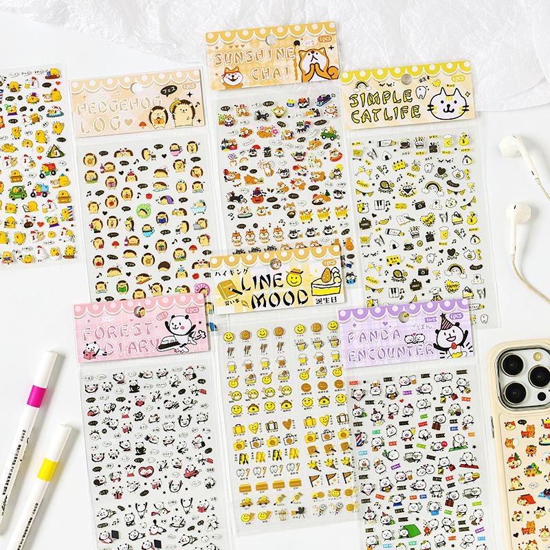 

Yuezhen Cute Cartoon PET Die-Cut Stickers for Kids Journals