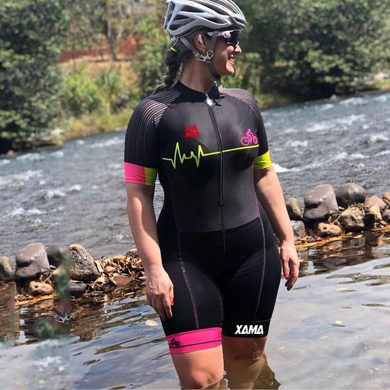 Women's Cycling Jumpsuit Little Monkey Short Sleeved Summer Set Bike Road Suit Tight Mountain Bike GEL