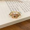 New Chinese Enamel Oil Pattern Ring Light Luxury High Sense Internet Celebrity Foreign Style Versatile Ring