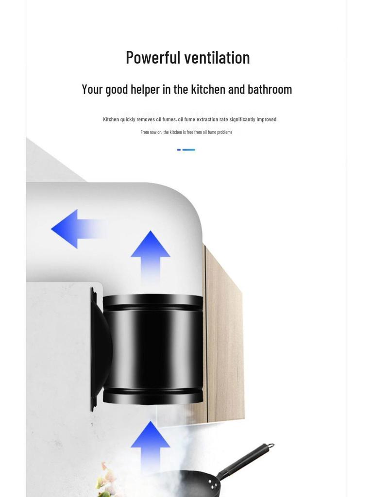 Powerful No-Installation Window Range Hood & Bathroom Exhaust Fan