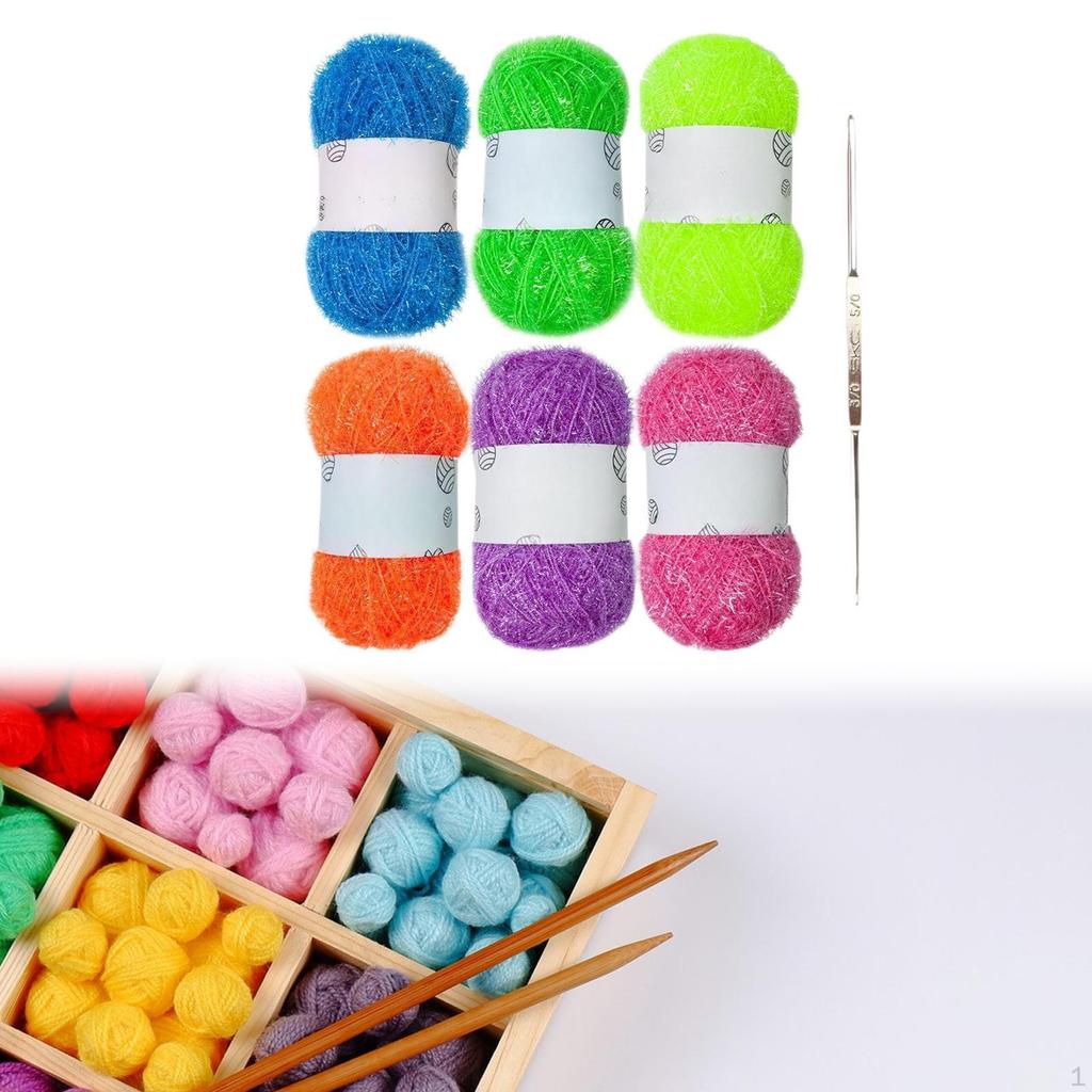 Scrubby Yarn Dishcloth Thread Comfortable Washable Easy Carrying Hand Crocheted for Tableware