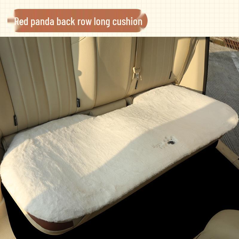 Luxury Faux Rabbit Fur Panda Car Seat Cushion - Universal Winter Cover
