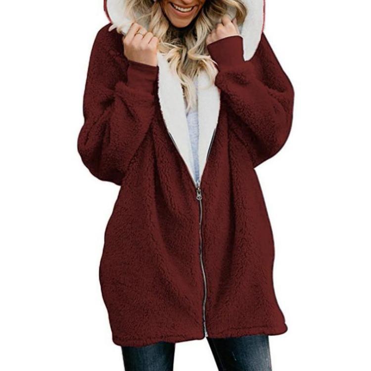 Cozy Hoodie Jacket Hooded Women Plush New Autumn Winter Cardigan Zipper