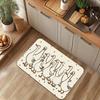 1pc, Stick Figure Flock of Little Ducks Pattern Doormat, Flannel Material, Thick Pile Filling - Sponge Thickness 1.02 Cm, Non-Slip, Wear-Resistant, Ma